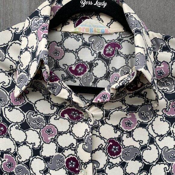 Vintage Kolortron Koret Polyester Blouse - Picture 2 of 7